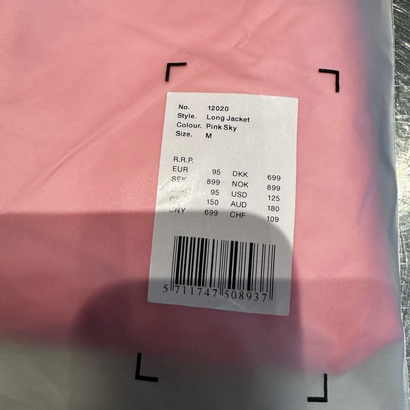 NWT and in original bag - RAINS long jacket in pink sky - Picture 5 of 7